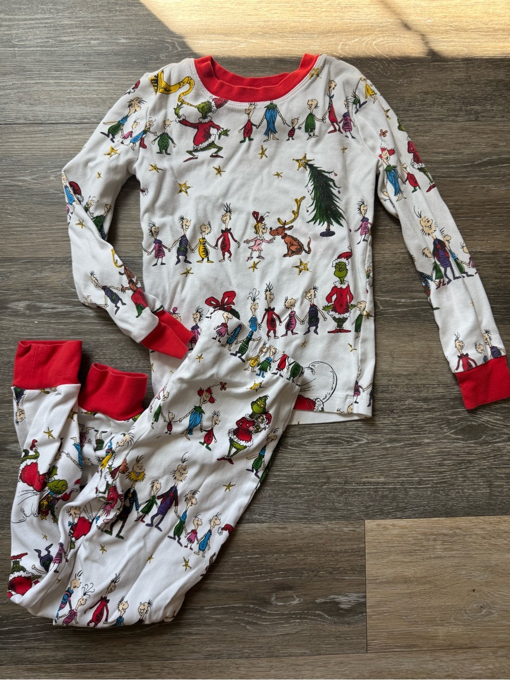Pottery Barn Kids Dr. Suess holiday Pajama Set - Sz 6